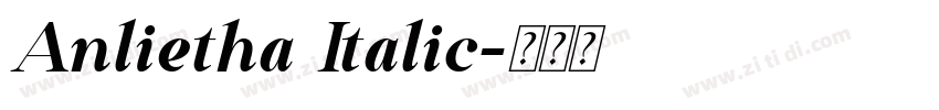 Anlietha Italic字体转换